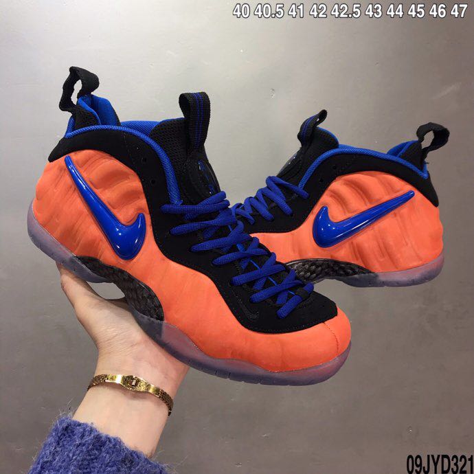 Nike Air Foamposite 1 Orange Black Blue Shoes